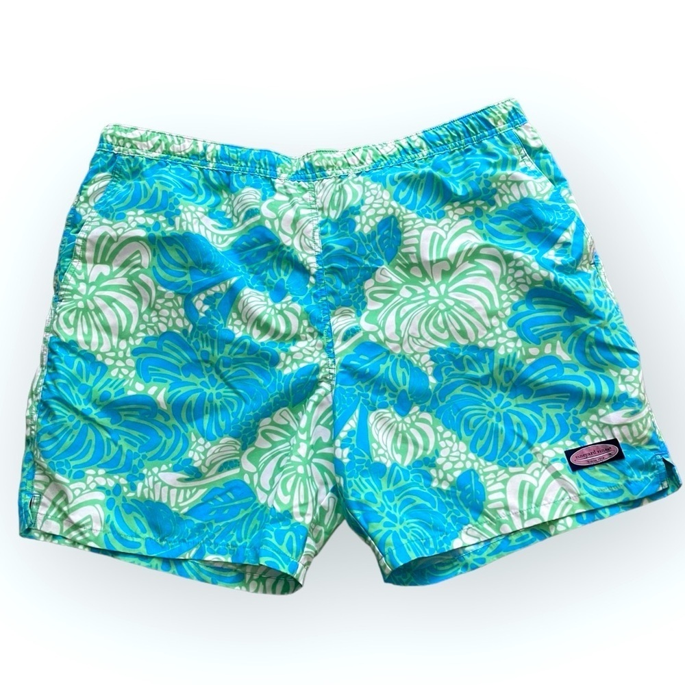 Vineyard Vines men’s tropical swim board shorts size XL summer beach pool resort